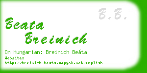 beata breinich business card
